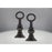 Park Avenue Andirons Painted Black Finish - Traditional