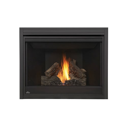 Top/rear vent fireplace with black door - Natural gas - Electronic TB42NTRE
