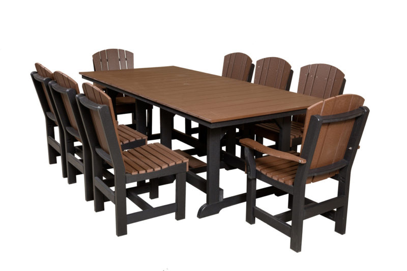 Wildridge Furniture Poly Lumber Furniture table With 8 Dining Chairs