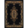 Orian Flame Resistant Rug (Medallion Black)